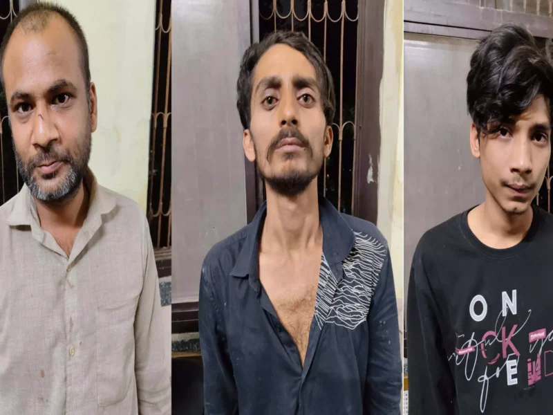 मौदहापारा में चाकू लेकर घूमने वाले 3 कुख्यात बदमाश गिरफ्तार